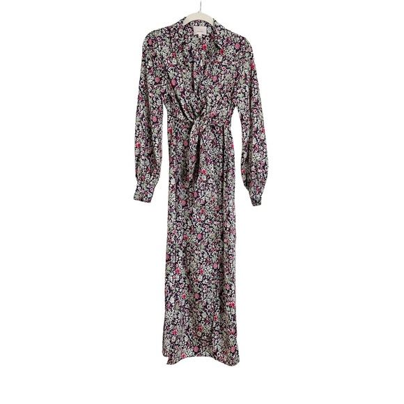 Cinq à Sept New Quin Floral Print Long Sleeve Dress Size 0 Blue Multicolor - Picture 7 of 8